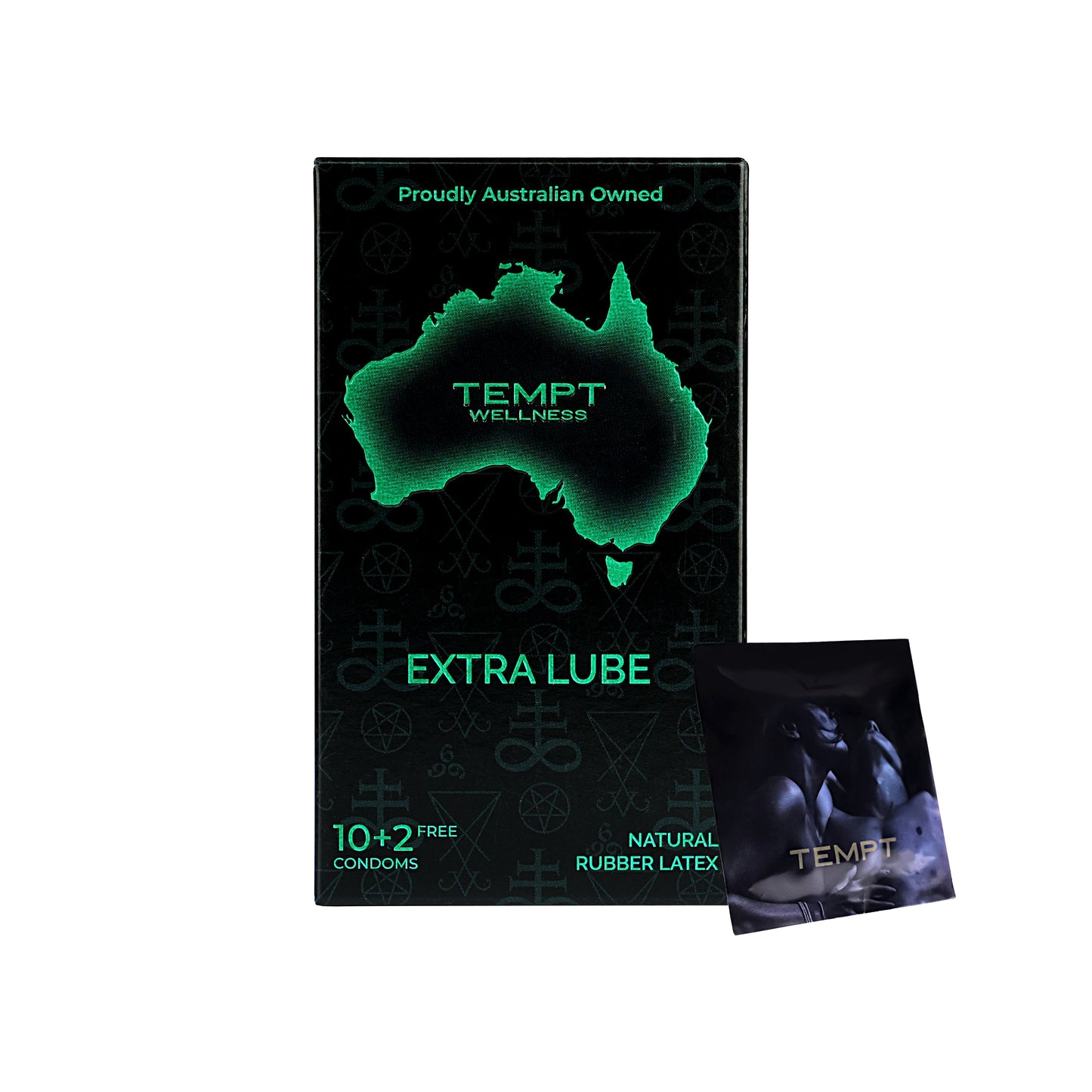 Tempt Wellness Extra Lube Condoms | 10+2 Free | Maximum Lubrication | Premium Natural Latex | Australian Owned