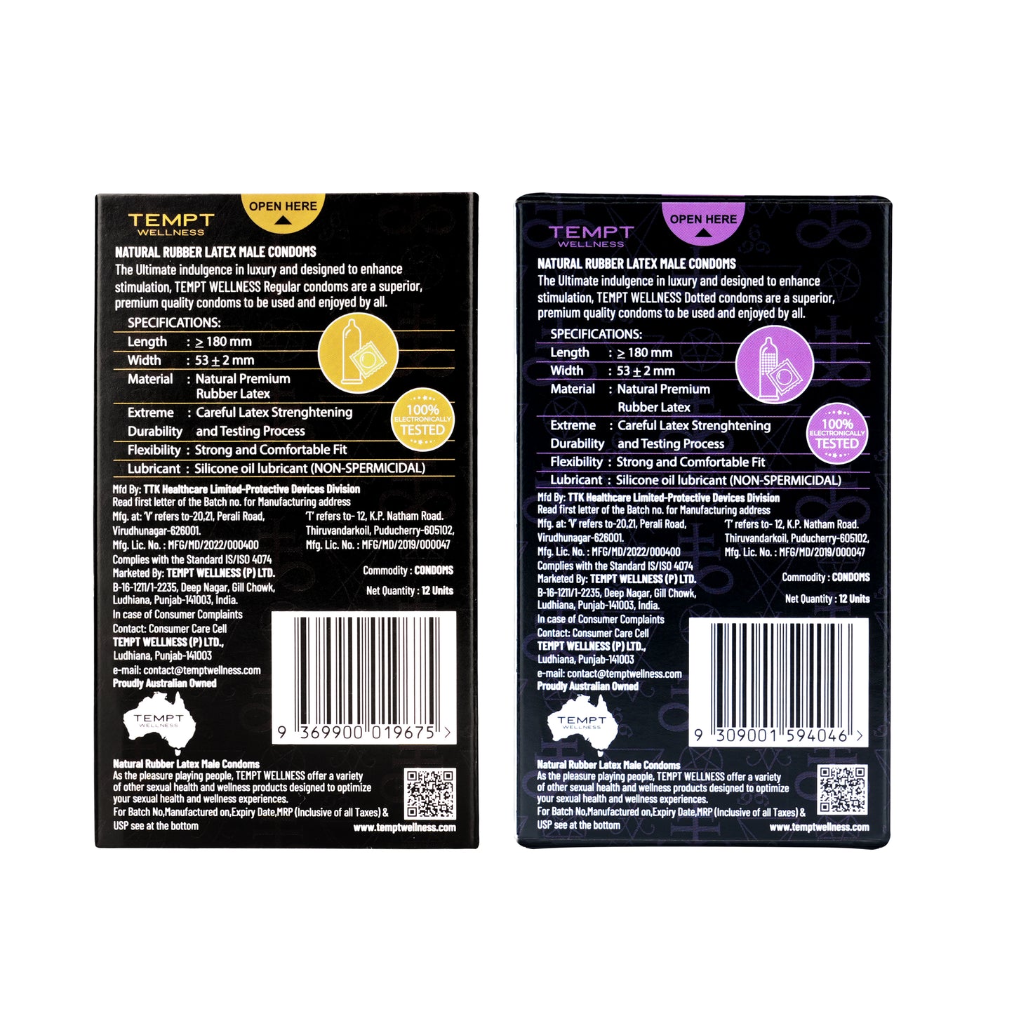 Tempt Regular And Dotted Condoms