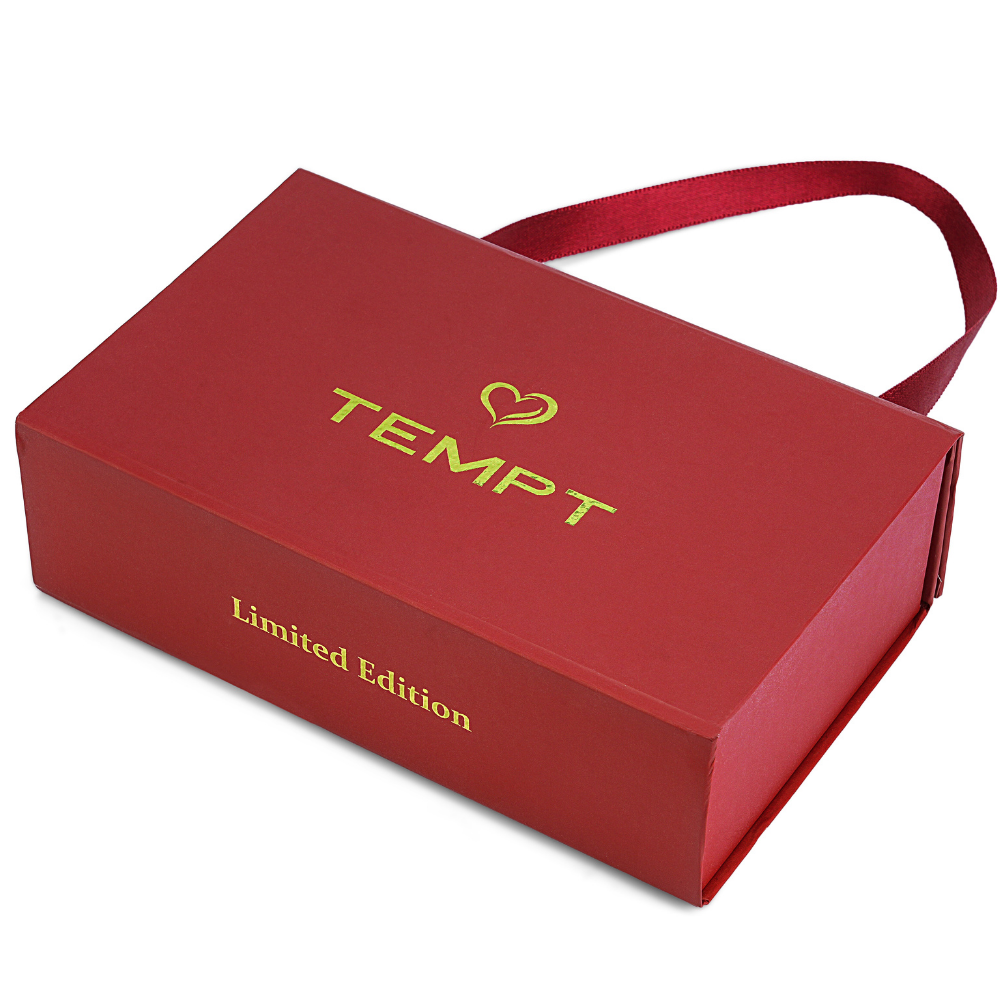 Tempt Wellness Premium Couple Kit – Condoms, Bondage Handcuffs & Blindfold Set Condom (Set of 3, 3 Sheets)