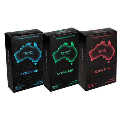 Tempt Extra Time, Extra Lube And Ultra Thin Condoms