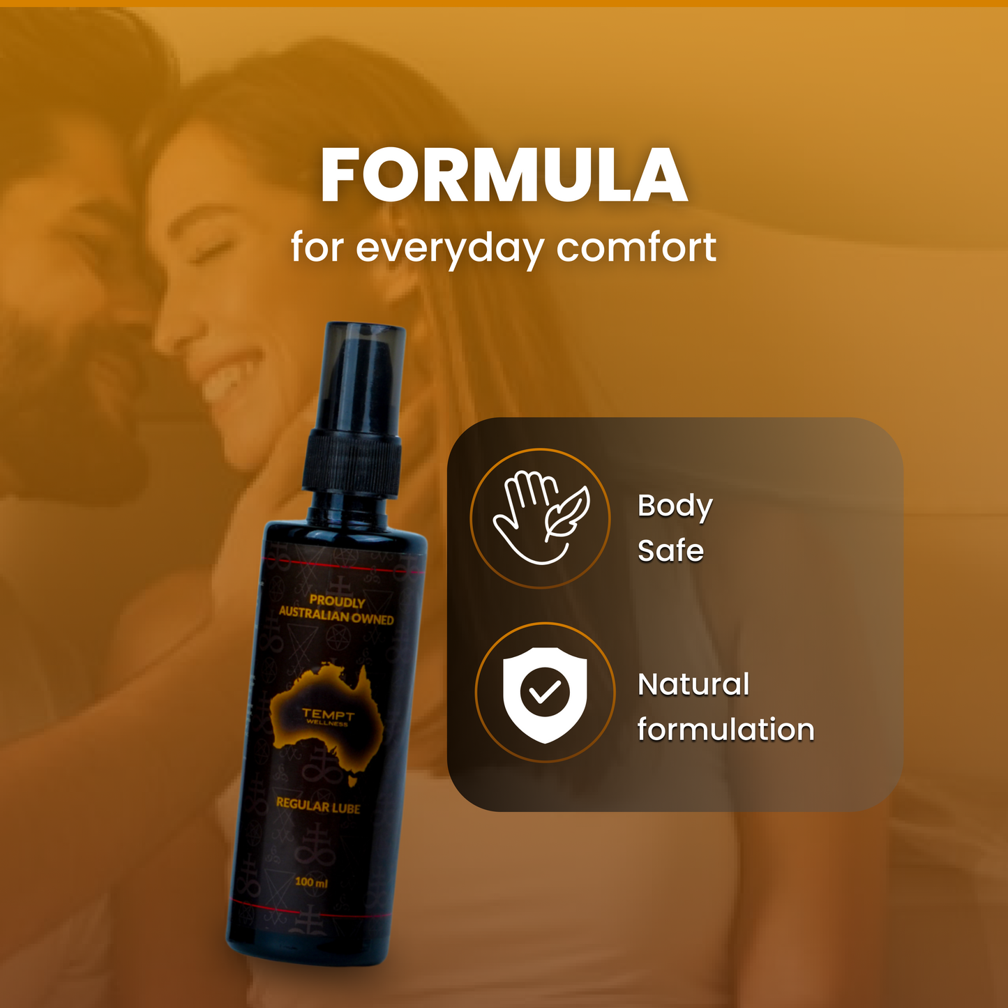 Tempt Wellness Water-Based Personal Lubricant Gel 100ml | Long Lasting Smooth Lubrication | Non-Sticky Formula | Easy to Wash | Gentle & Skin Friendly | Intimate Wellness Lubricant