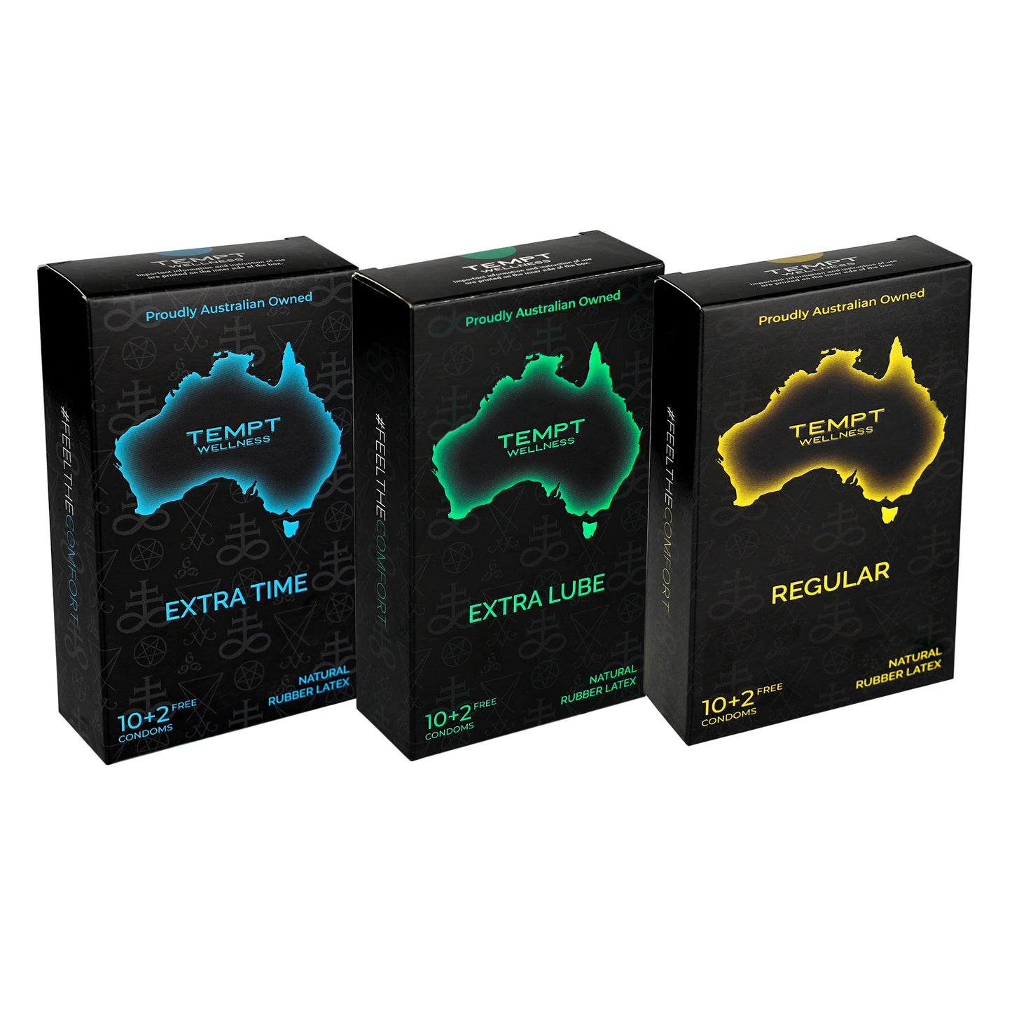 Tempt Extra Time, Extra Lube And Regular Condoms