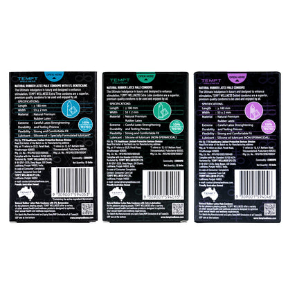 Tempt Extra Time, Extra Lube And Dotted Condoms