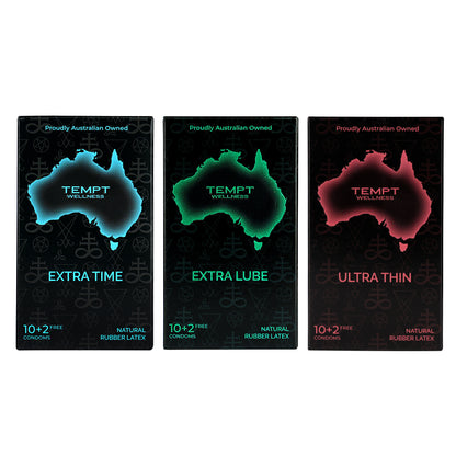 Tempt Extra Time, Extra Lube And Ultra Thin Condoms