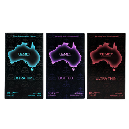 Tempt Extra Time, Dotted And Ultra Thin Condoms