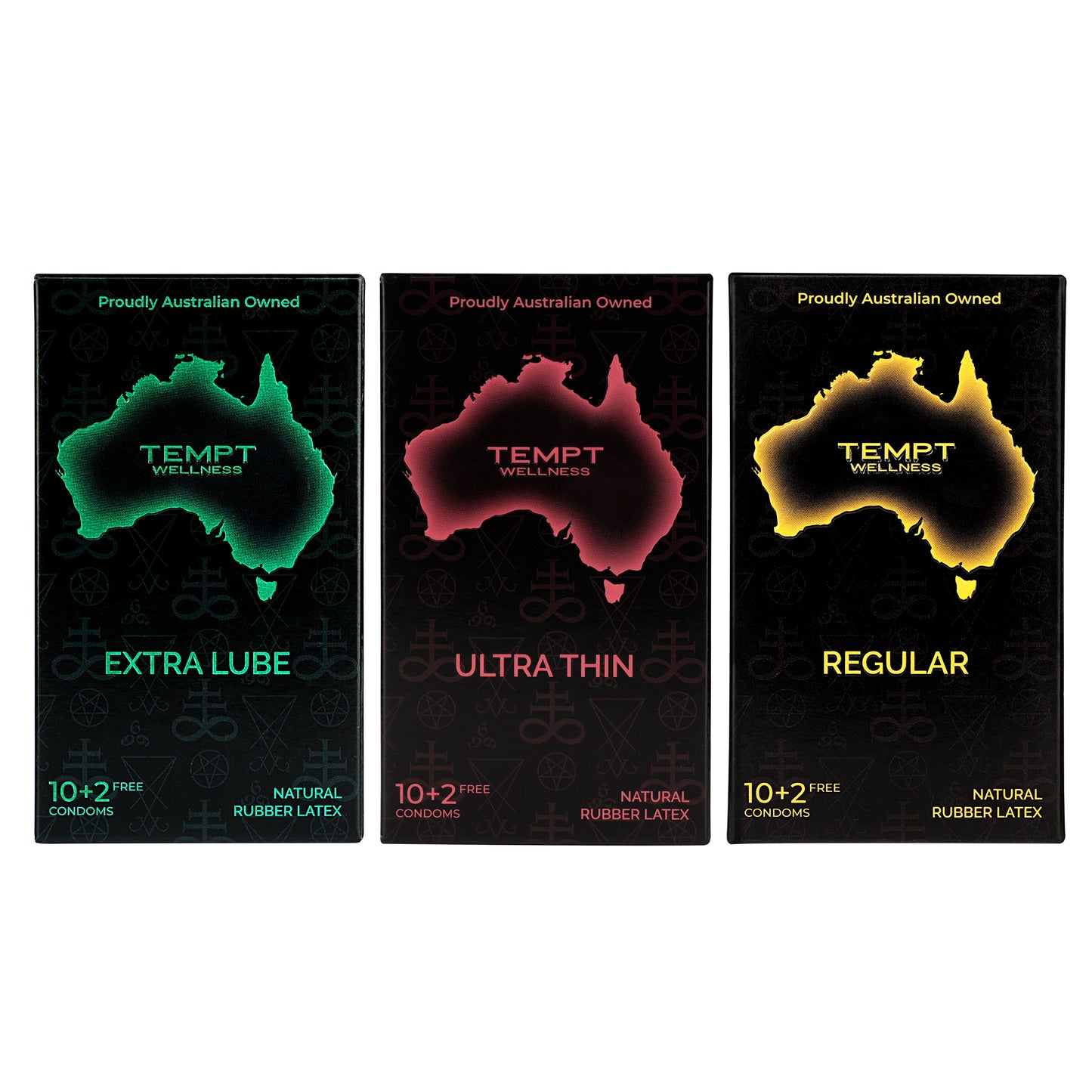 Tempt Extra Lube, Ultra Thin And Regular Condoms