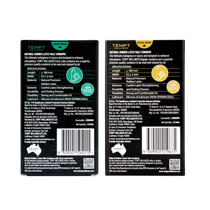 Tempt Extra Lube And Regular Condoms