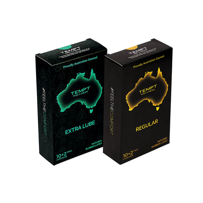 Tempt Extra Lube And Regular Condoms