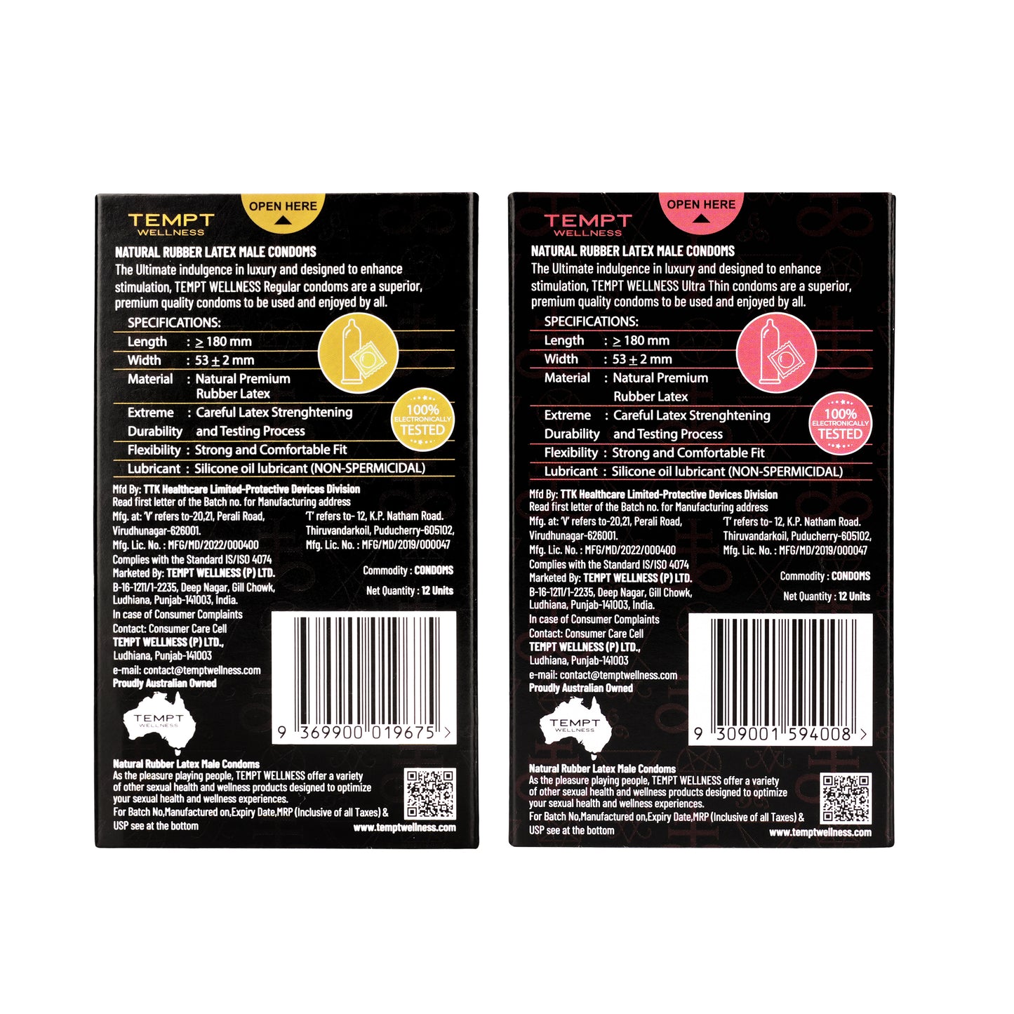 Tempt Ultra Thin And Regular Condoms