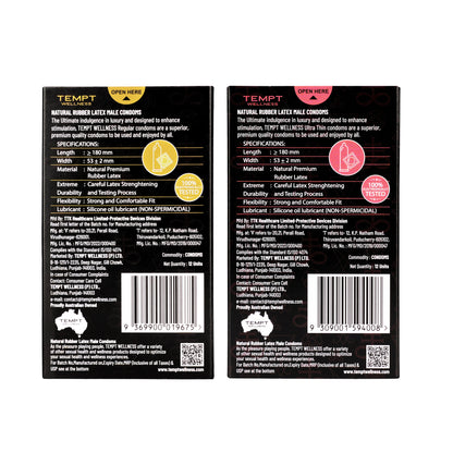 Tempt Ultra Thin And Regular Condoms